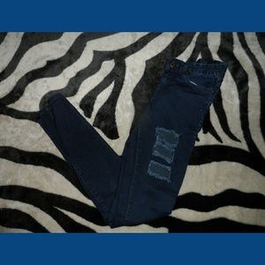Aeropostale Holey Blue Skinny Jeans